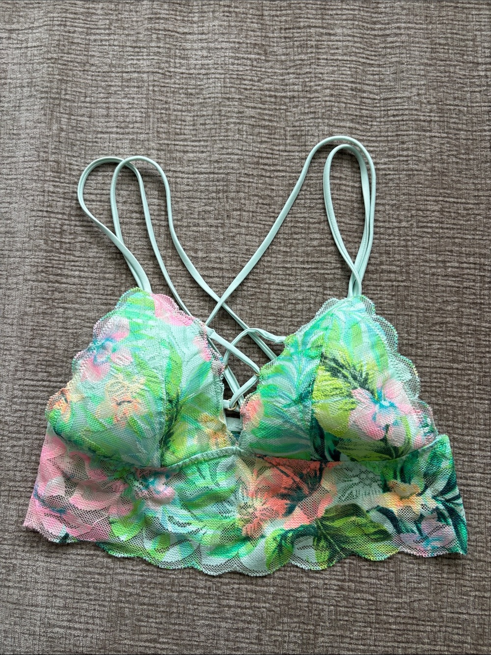 VS PINK Floral Lace Bralette
